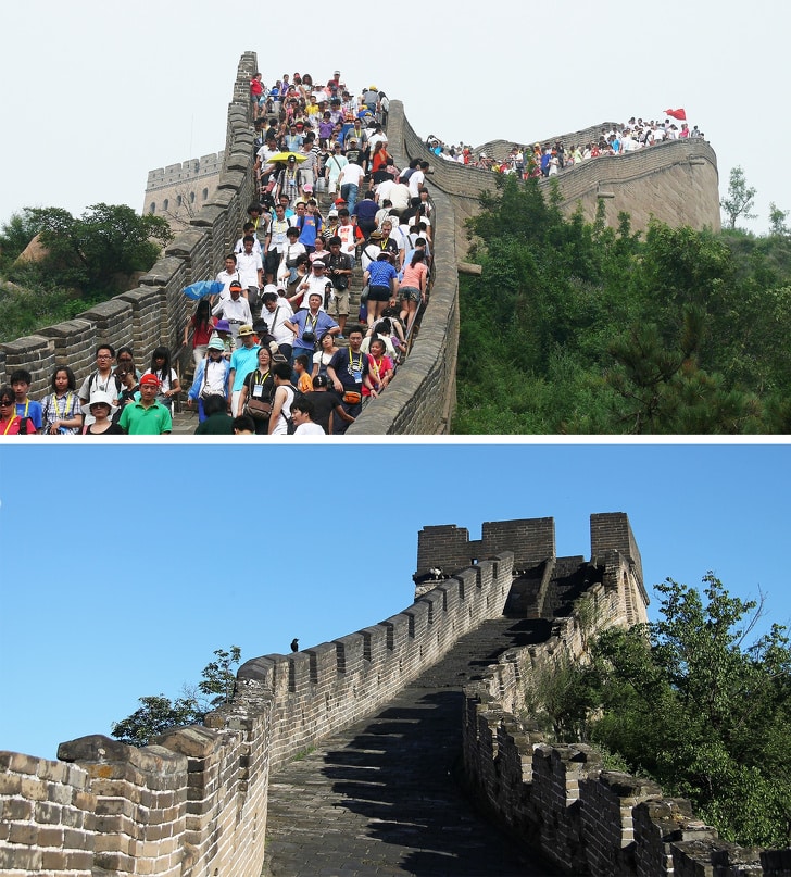 تاج محل وسور الصين.. وأكثر الأماكن السياحية إزدحاما في العالم